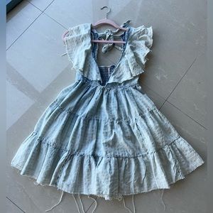 FREE PEOPLE Womens Unique Denim Dress 👗